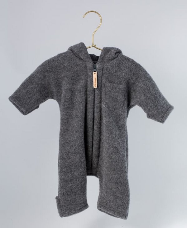 Wollfleece-Overall in Grau